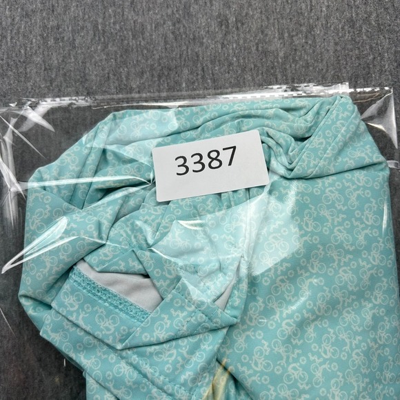 1764 Golf Polo Mens XL Teal Green Gear Up Cyclist All Over Print Short Sleeve - Picture 13 of 14